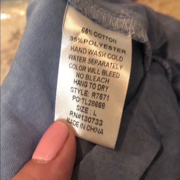 *LAST ONE SIZE LARGE* Tie up blue top - Picture 4 of 4